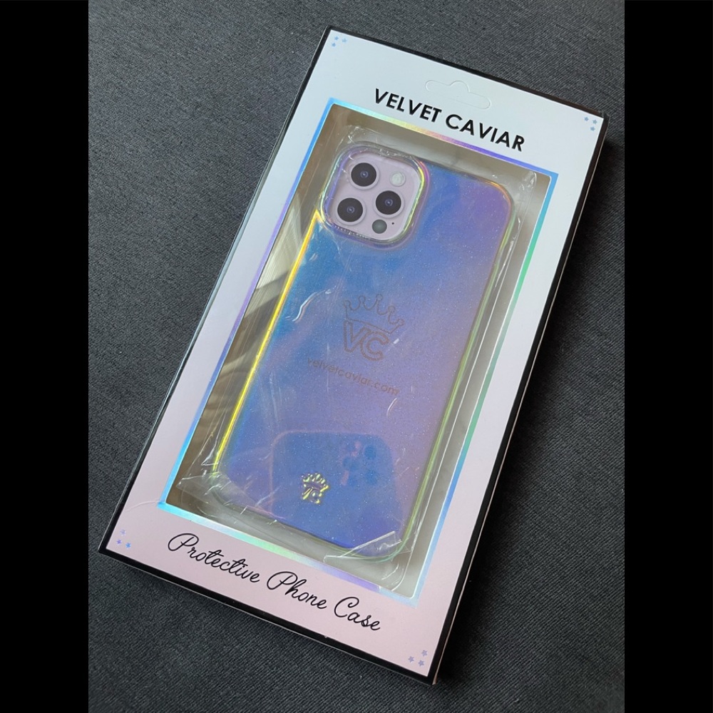 NWT Velvet Caviar Glitter Nebula iPhone12 Pro case